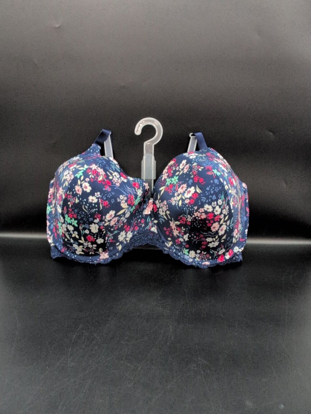 Adore Me Nare Lightly Lined Contour Full Coverage Bra Size 42H Navy Floral